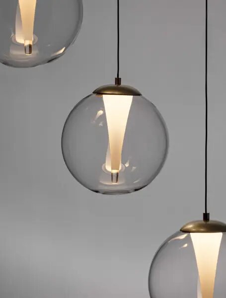 LED stmívatelný zlatý moderní lustr Gi