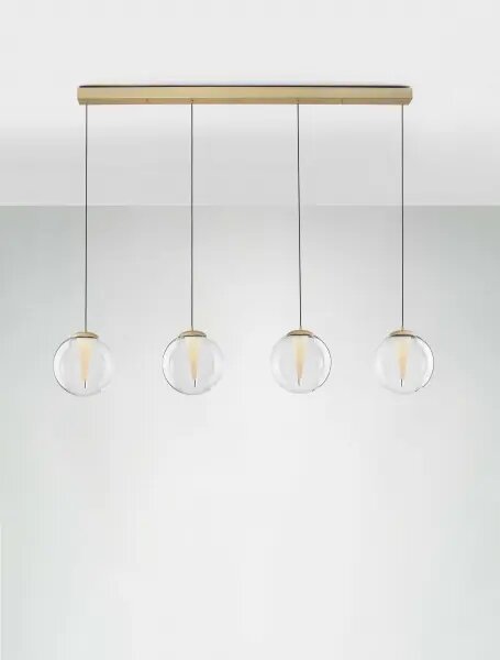 LED stmívatelný zlatý designový lustr Gi