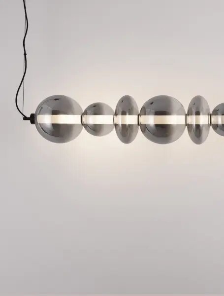 LED stmívatelné černé-šedé moderní svítidlo Bally 125