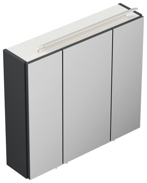 ZRCADLOVÁ SKŘÍŇKA, barvy grafitu, 70/62/17 cm MID.YOU - Koupelnové série, Online Only