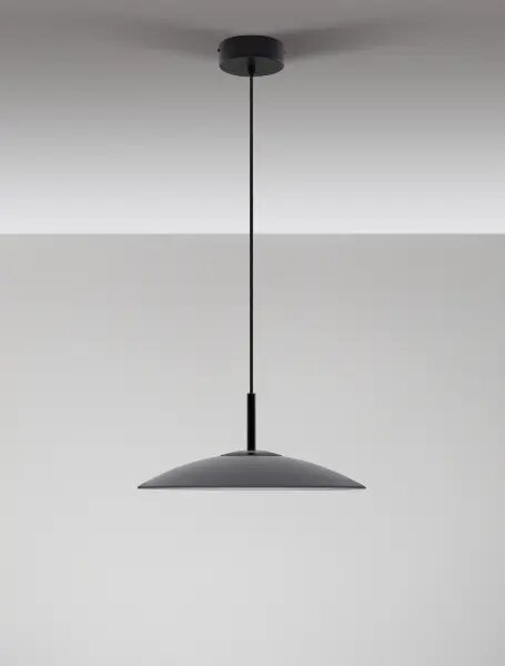 LED černo-kouřový designový lustr Polifemo 140 – Černá