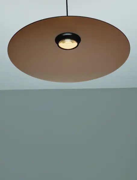 LED černo-moce hnědý moderní lustr Polifemo – Hnědá