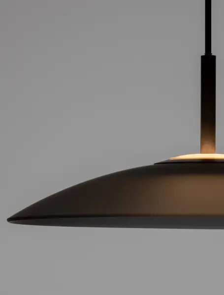 LED černo-kouřový designový lustr Polifemo 140 – Černá
