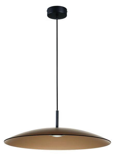 LED černo-moce hnědý moderní lustr Polifemo – Hnědá