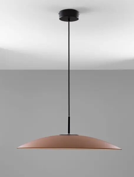 LED černo-moce hnědý moderní lustr Polifemo – Hnědá
