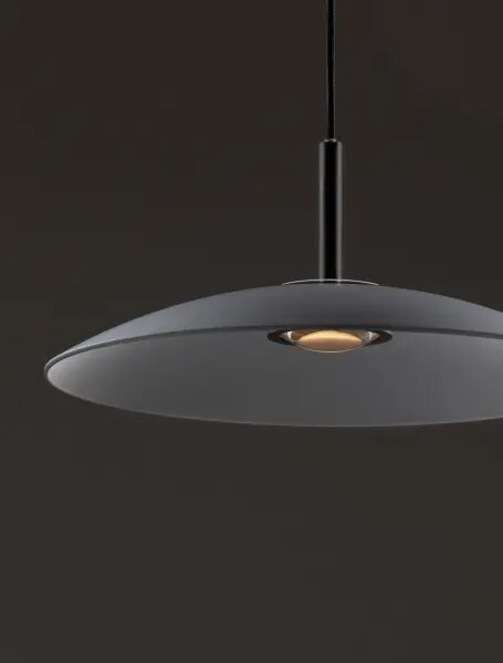 LED černo-kouřový designový lustr Polifemo 140 – Černá