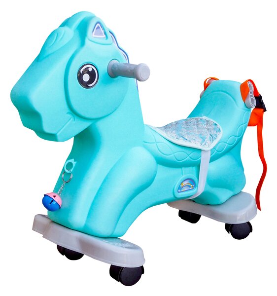 Aga4Kids Plastový houpací koník 2v1 DS3802 Modrý