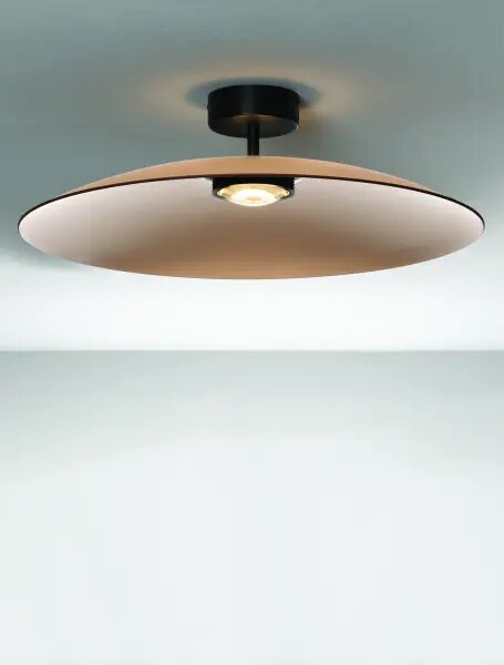 LED černo-moce hnědé moderní stropní svítidlo Polifemo – Hnědá