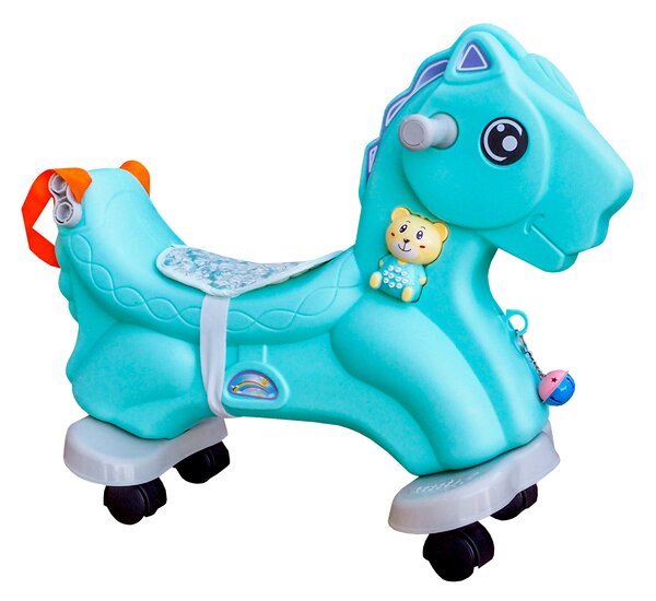 Aga4Kids Plastový houpací koník 2v1 DS3802 Modrý