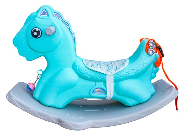 Aga4Kids Plastový houpací koník 2v1 DS3802 Modrý