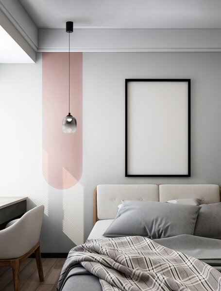 LED černo-kouřový moderní lustr Kita 125