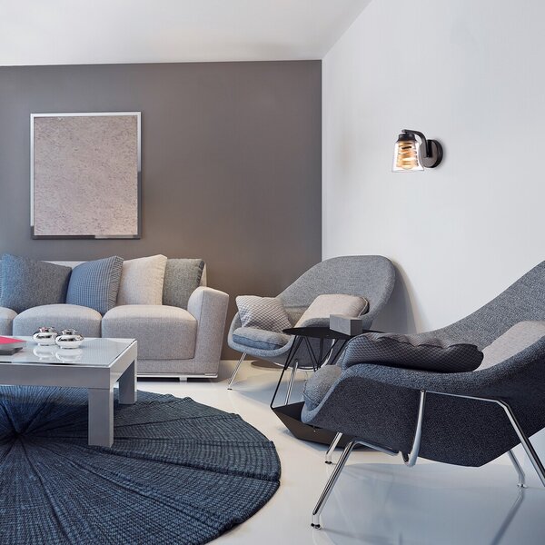 Rabalux 3542 Zenaida Moderní nástěnní svítidlo | E27 | Černá - r-3542