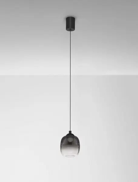 LED černo-kouřový moderní lustr Kita 125