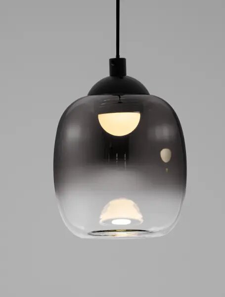 LED černo-kouřový moderní lustr Kita 125