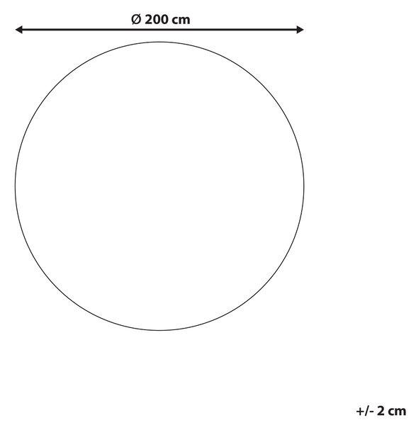 Koberec DIGRI Béžová ø 200 cm Viskóza