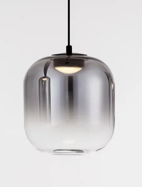 LED černo-šedý designový lustr Aelia