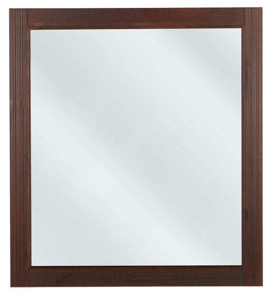 Koupelnové zrcadlo s dřevěným rámem Retro Hnědé ALENIA