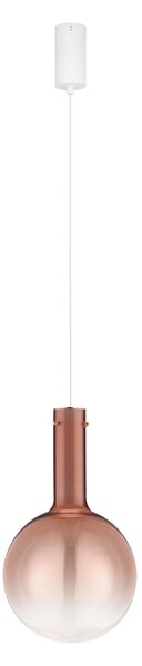 LED stmívatelný růžovo-zlatý designový lustr Nostos