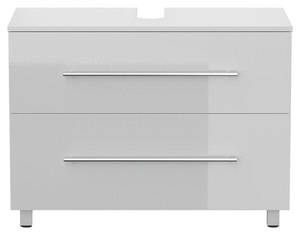 SKŘÍŇKA POD UMYVADLO, vysoce lesklá bílá, vysoce lesklá bílá, 85/63/41,6 cm MID.YOU - Koupelnové série, Online Only