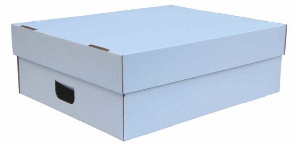 Úložná krabice s víkem 550x440x190 mm, BÍLÁ