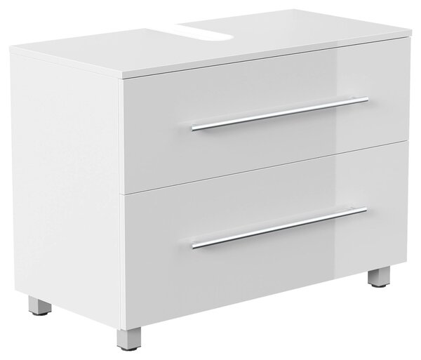 SKŘÍŇKA POD UMYVADLO, vysoce lesklá bílá, vysoce lesklá bílá, 85/63/41,6 cm MID.YOU - Koupelnové série, Online Only