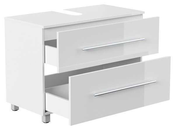 SKŘÍŇKA POD UMYVADLO, vysoce lesklá bílá, vysoce lesklá bílá, 85/63/41,6 cm MID.YOU - Koupelnové série, Online Only