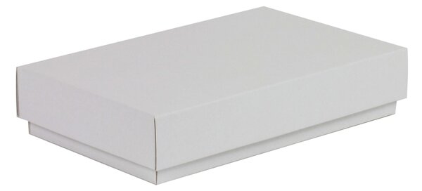 Dárková krabička s víkem 250x150x50/40 mm, bílá