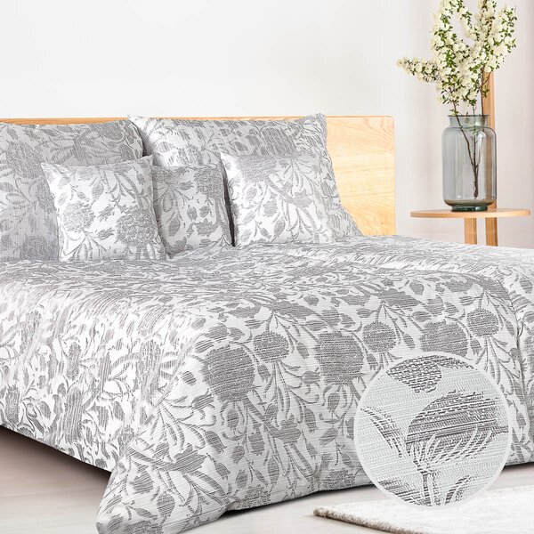 Povlečení Veba DIAMANT Rozkvetlá zahrada multicolor hnědošedá Velikost: 140x200 cm + 70x90 cm