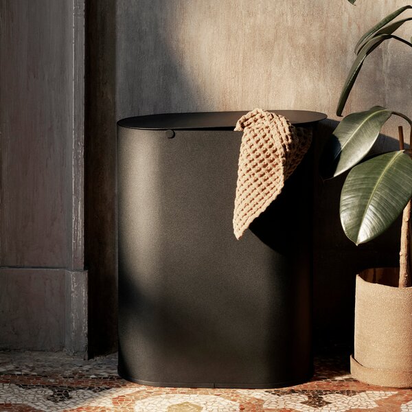 FERM LIVING Odpadkový koš Enkel, Medium, Black