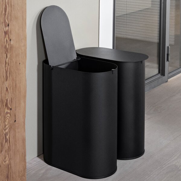 FERM LIVING Odpadkový koš Enkel, Medium, Black