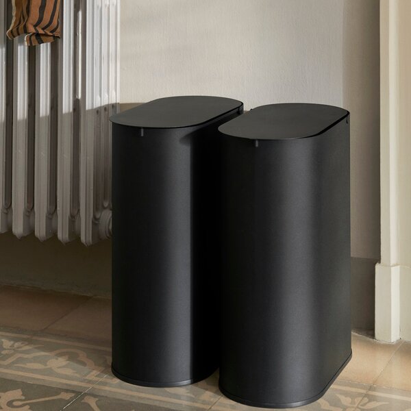 FERM LIVING Odpadkový koš Enkel, Medium, Black