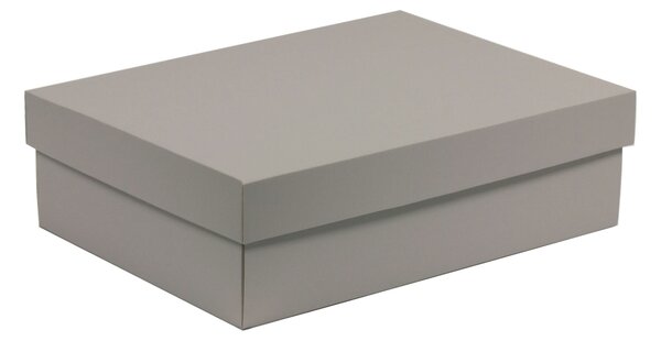 Úložná/dárková krabice s víkem 350x250x100/40 mm, šedá