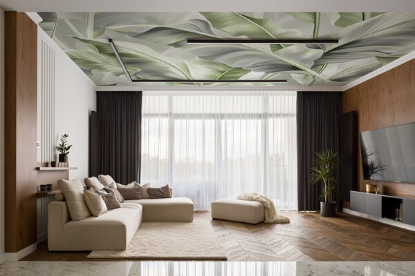 Fototapety luxusní velké banánové listy v šedozelených tónech, Fototapety příroda, Fototapety palmové listy, w07876v3 : uwalls.cz
