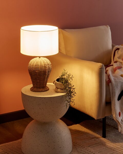 Stolní lampa FURELOS Ratan Přírodní