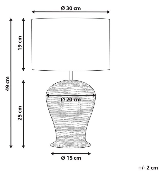 Stolní lampa FURELOS Ratan Přírodní