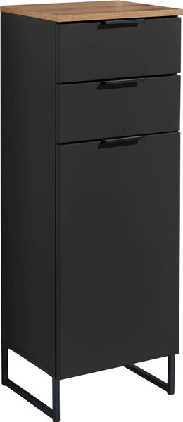 MIDI SKŘÍŇKA, černá, barvy dubu, 38/106/32 cm home24 - Koupelnové série, Online Only