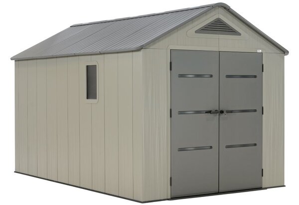 Plastový domek na nářadí Boston 2,5 x 3,78 m CoverTech šedý