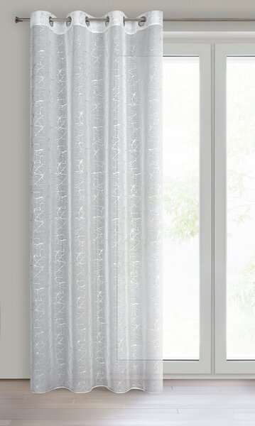 ZÁCLONA NA KROUŽCÍCH REVA 140X250 CM VZOROVANÁ BS