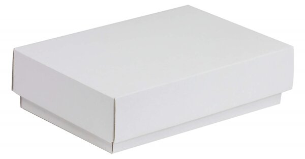 Dárková krabička s víkem 200x125x50/40 mm, bílá