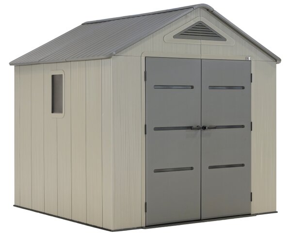 Plastový domek na nářadí Boston 2,5 x 2,46 m CoverTech šedý