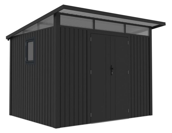 Kovový domek na nářadí Odda 2,9 x 2,5 m CoverTech antracitový