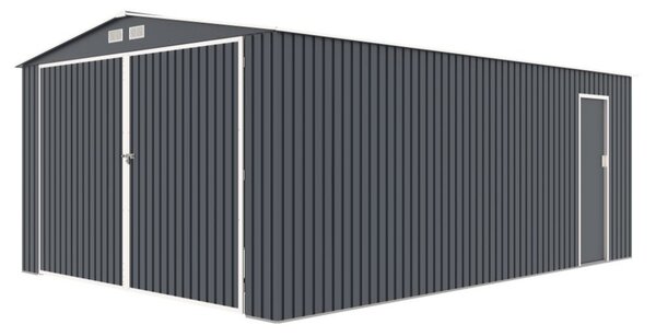 Kovová garáž Palmer 3,8 x 5,4 m CoverTech antracitová