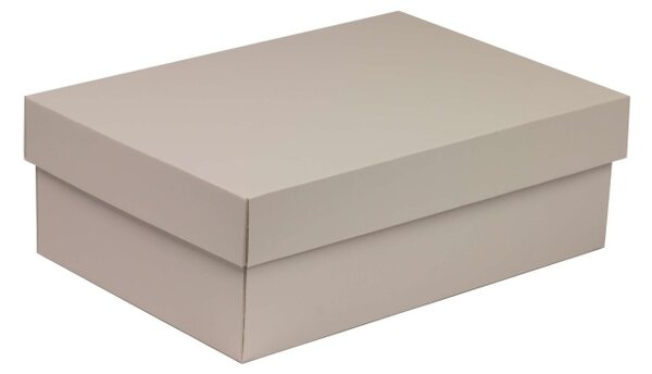 Úložná/dárková krabice s víkem 300x200x100/40 mm, šedá