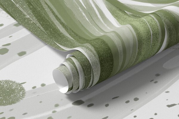 Fototapety Tropické zelené palmové listy a listy s abstraktními tvary a stříkancemi v, Fototapety les, Fototapety tropické, w07918 : uwalls.cz