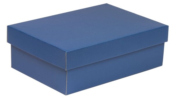 Úložná/dárková krabice s víkem 300x200x100/40 mm, modrá