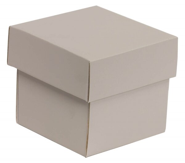 Dárková krabička s víkem 100x100x100/40 mm, šedá