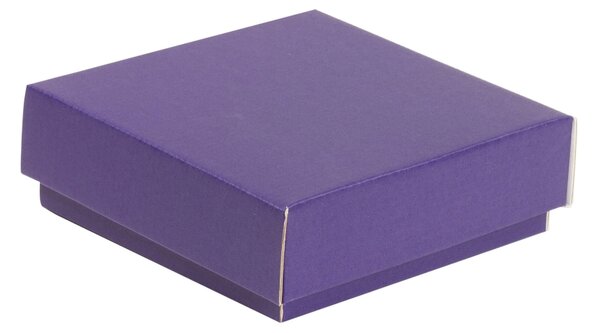 Dárková krabička s víkem 150x150x50/40 mm, fialová