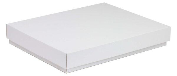 Úložná/dárková krabice s víkem 350x250x50/40 mm, bílá