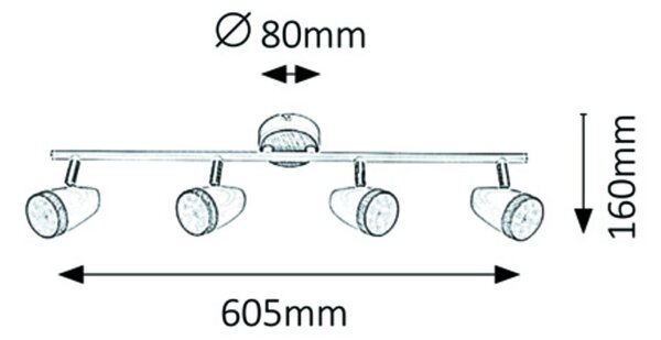 Rabalux KAREN 5567 LED stropní bodové svítidlo 4x4W | 1120lm | 3000K | IP20 - bílá