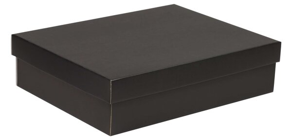 Úložná/dárková krabice s víkem 400x300x100/40 mm, černá